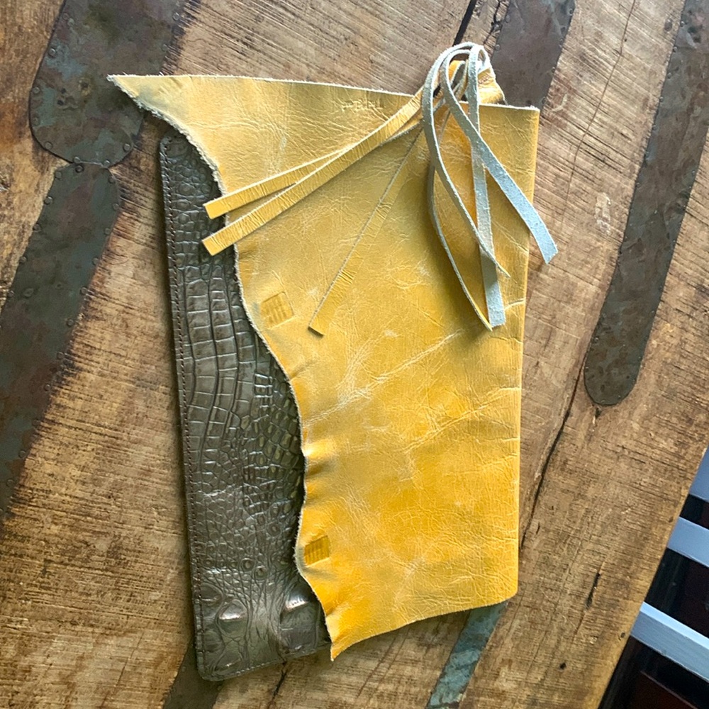 Custom Leather clutch